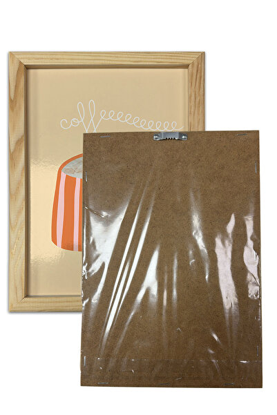 AND Ahşap Çerçeveli Kahve Temalı Tablo Üçlü MDF Poster Tablo Duvar Dekoru (21x30 cm)