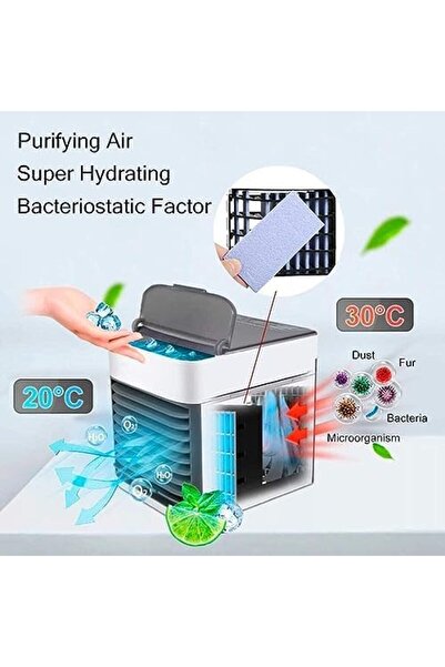 Generic 3-in-1 Portable Air Cooler, Small Air Conditioner, Humidifier, Purifier, EA-215, White-Gray