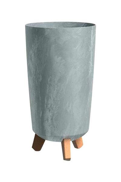 Prosperplast وعاء زهور جراسيا توبوس النحيف ذو التأثير الخرساني مع أرجل قابلة ...