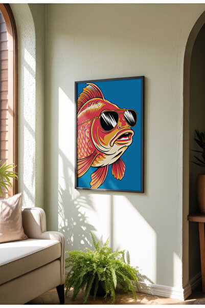 21mxm Pop Art Canvas Print – Quirky Retro Illustration, Vibrant Cartoon-Inspired Wall Decor, Funky Poster