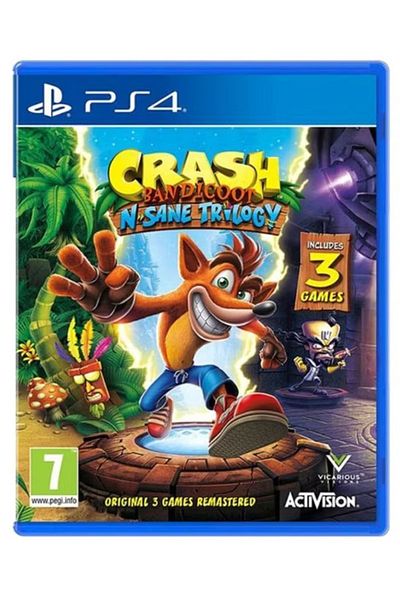 Sony Crash Bandicoot N. Sane Trilogy – مجموعة ألعاب مُحسّنة من 3 ألعاب لجهاز PlayStation 4 (PS4)