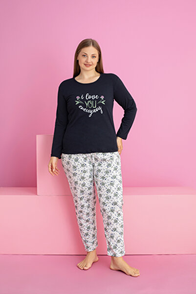 rindahomewear Σετ πιτζάμες μεγάλου μεγέθους SINGLE JERSEY