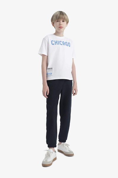 DeFacto Set de 2 piese pentru băieți, tricou cu mânecă scurtă, pantaloni de sport F2492A825AU