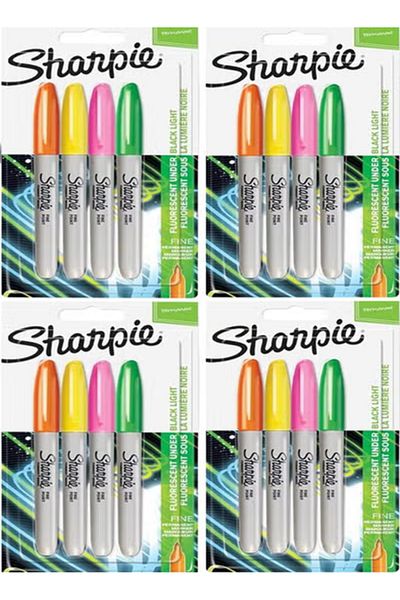 Sharpie مجموعة أقلام تحديد دائمة نيون متعددة الألوان، مكونة من 16 قطعة