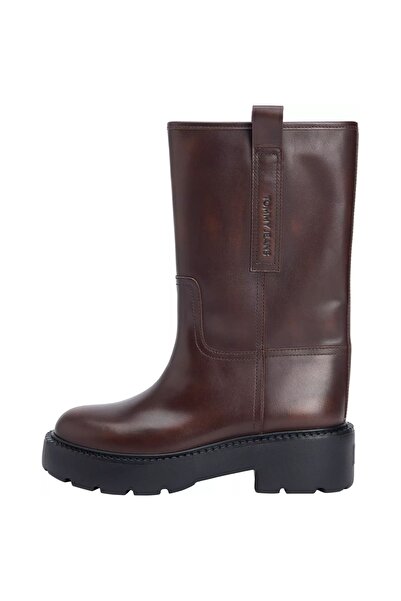 Tommy Hilfiger Kadın Kalın Tabanlı Bot - Kahverengi