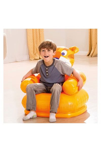 Intex كرسي حيوان سعيد قابل للنفخ وخفيف الوزن ومريح للأطفال 65x64x79 سم