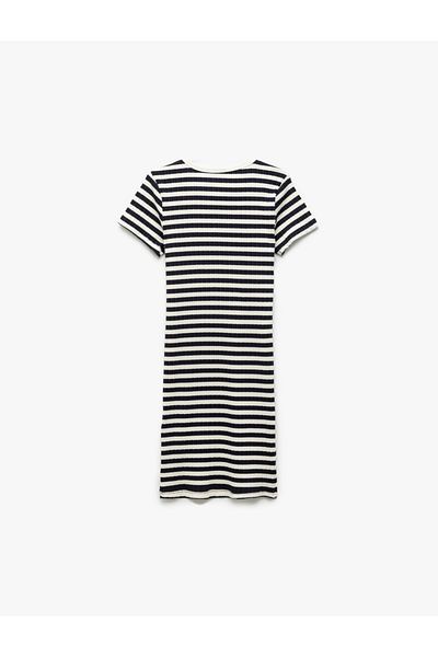 Koton Rochie pentru fete 5SKG80085AK DUNKY BLUE STRIPES