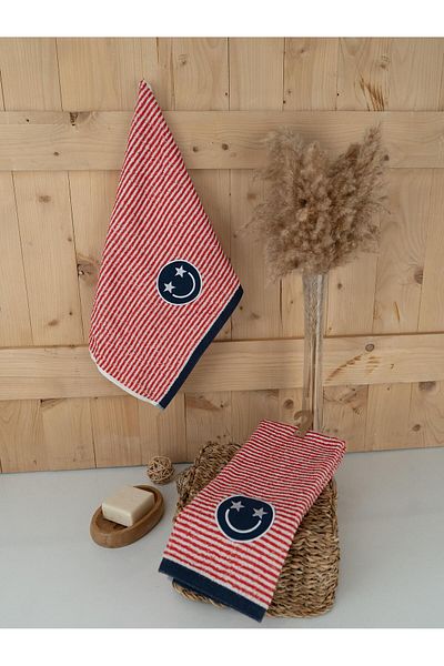Baveno Cotton 2-Piece 40X66 cm Modern Patterned Colorful Towel Set