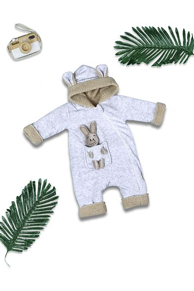Nehad Bebe Baby Welsoft Jumpsuit with Rabbit Accessory