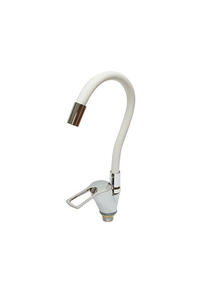 Breckner Germany Kitchen Sink Mixer Flexible Spout Chrome Finish Single-lever Stand Zinc Alloy