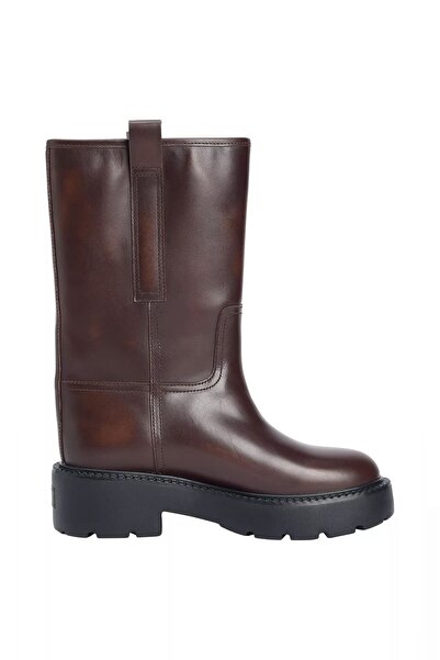 Tommy Hilfiger Kadın Kalın Tabanlı Bot - Kahverengi