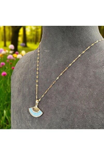 stainless steell قلادة الدراج الأزرق