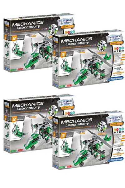 CLEMENTONI Pack Of 4 Mechanics Lab Helicopters And Planes