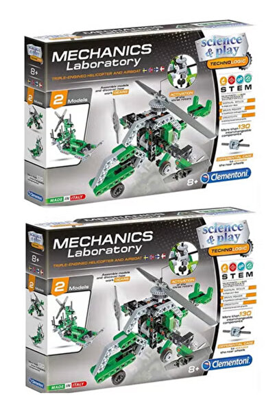 CLEMENTONI Pack Of 2 Mechanics Lab Helicopters And Planes