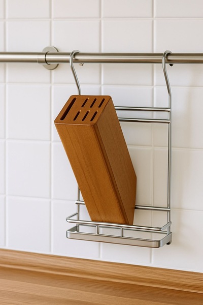 Hızır Askılı Ahşap Bıçaklık/Ahşap Bıçak Standı