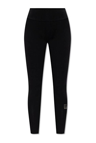 EA7 Women's Logo High Waist Leggings - Black