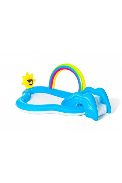 BESTWAY Tobogan cu centru de joacă acvatic pentru copii, 170 litri, 257x145x91 cm