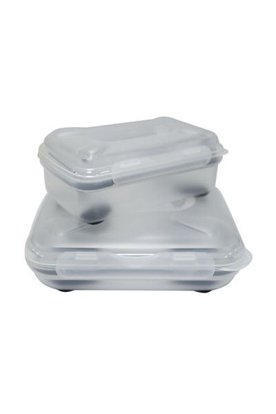 Smash 2-Piece Hinged Lid Leakproof Air Tight Sandwich and Snack Box