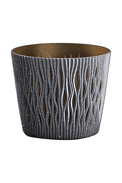 Prosperplast وعاء زهور خشبي متين دائري رملي صديق للبيئة سعة 3 لتر