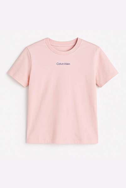 Calvin Klein Kadın SS Classic Logolu Kısa Kollu T-Shirt – Pembe