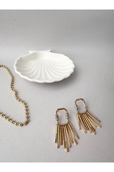 simy accessories Premium Seri Marka Model Sallantılı Zirkon Taşlı küpe