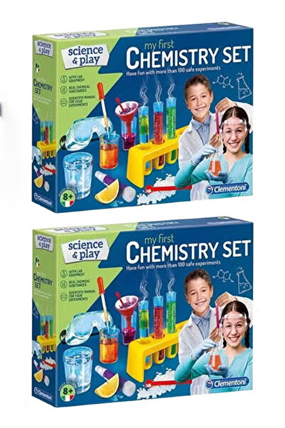 CLEMENTONI لعبة مختبر الكيمياء المنزلية التعليمية للأطفال من قطعتين