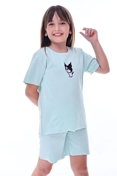 ZUZUNGA Ribana Beybi Overlock Detailed Kuromi Embroidered Top-Under Set