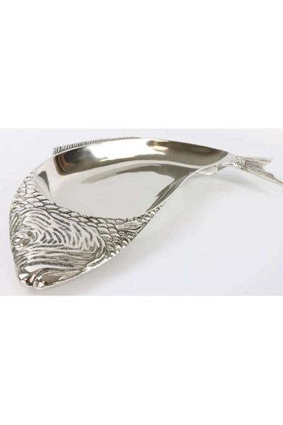 HOFF Serving platter in fish shape, silver plated