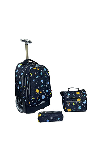 ZippyPack مجموعة مدرسية متدحرجة من 3 قطع، حقيبة ظهر بعجلات مقاس 18 بوصة مع حق...