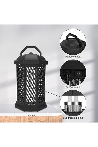 HAPPYHOUSE Ucigaș de insecte electric, 4200V 18W Lampă UV pentru țânțari, Lampă pentru insecte