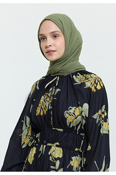 Fresh شال من القطن والكتان والشاي الأخضر