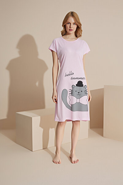 rindahomewear Cămașă de noapte cu șnur pentru femei