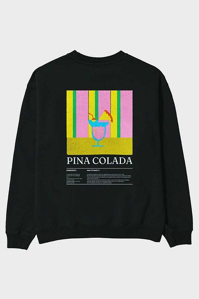 Ankhises Pina Colada Front Printed Oversize Sweatshirt Men Women Unisex