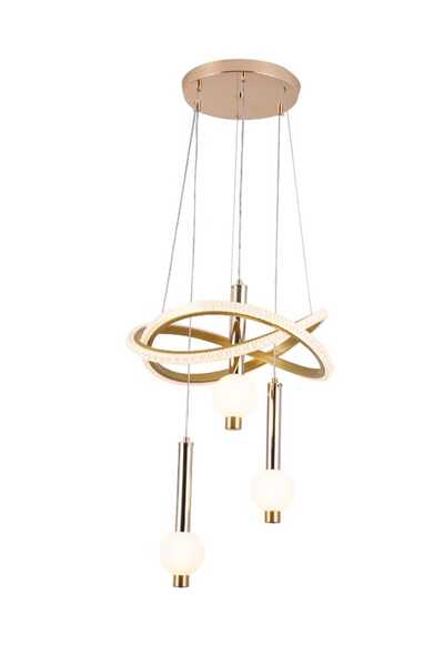 best power Modern Acrylic LED Chandelier 9970 – 62W | Triple Lamps | 3 Lighting Modes | 100cm Adjustable Cord