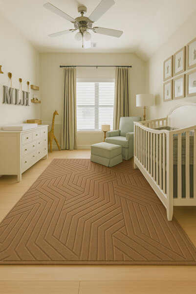 SOFT DECOR Modern Embos Dekoratif Halı Kaymaz Taban Yıkanabilir Salon Antre K...