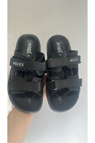 Slipcat Mulex Two Velcro дамски стилни ежедневни черни чехли