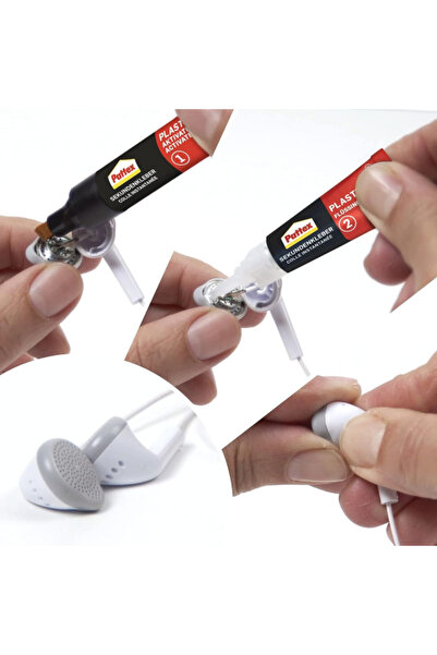 Pattex All Plastic Long-Lasting Super Glue with Quick Dry Activator