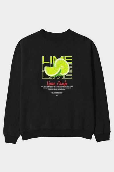 Ankhises Hanorac oversize cu imprimeu Lime față Bărbați Femei Unisex