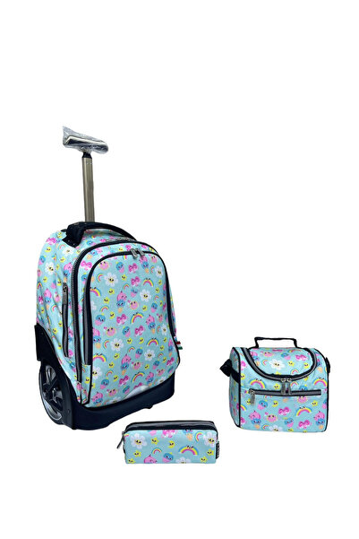 ZippyPack 3-Piece Rolling School Set, 18-Inch Wheeled Backpack with Lunch Bag...