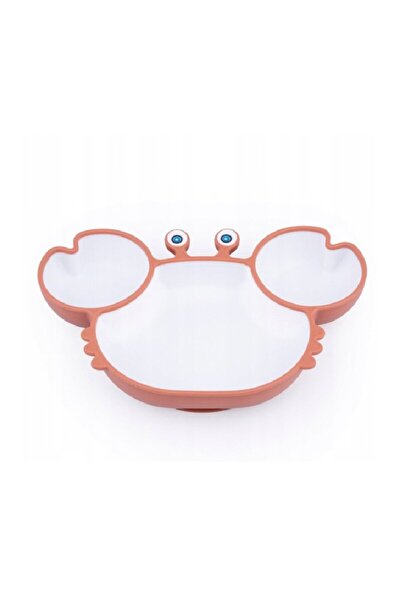 GiliGums Farfurie, Giligums, Crab Premium, Cu 3 compartimente, Cu ventuza, Din silicon, Fara BPA, 6 luni+