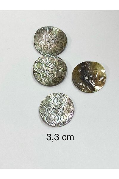 karantuhafiye مجموعة أزرار عمل إيطالية مكونة من 4 قطع مقاس 3.3 سم