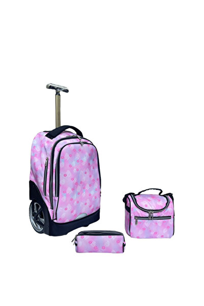 ZippyPack مجموعة مدرسية متدحرجة من 3 قطع، حقيبة ظهر بعجلات مقاس 18 بوصة مع حق...