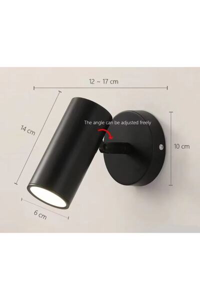 LUXXO Aplicație/spot Delphi Black, 1x GU10, corp negru mat, 10x6x16cm