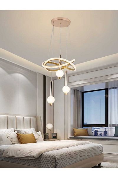 best power Modern Acrylic LED Chandelier 9970 – 62W | Triple Lamps | 3 Lighting Modes | 100cm Adjustable Cord