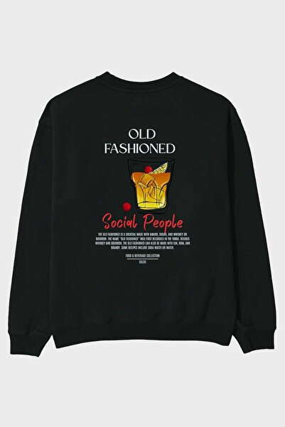 Ankhises Hanorac oversize cu imprimeu pe spate Old Fashioned Bărbați Femei Unisex