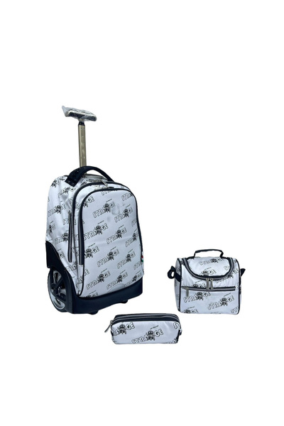 ZippyPack مجموعة مدرسية متدحرجة من 3 قطع، حقيبة ظهر بعجلات مقاس 18 بوصة مع حق...