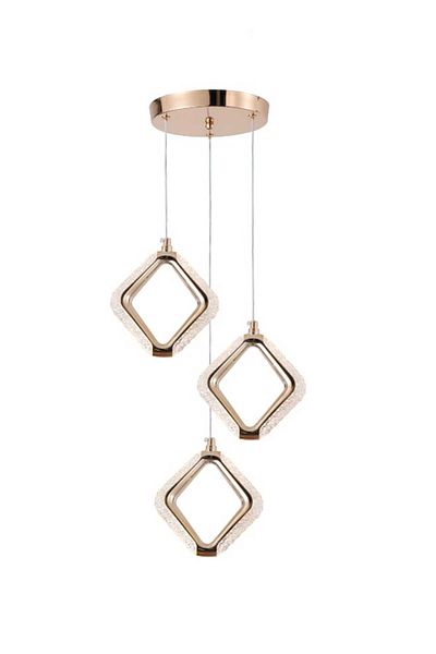 best power Modern LED Chandelier Light 9893-3 – 21W Triple Lamps with 3 Light Modes with 180cm Adjustable Cord