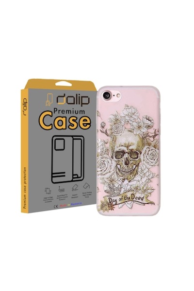 dalip Husa pentru iPhone 7, PhosphoLight, Silicon, Schelet Inflorat