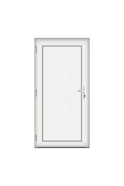 Klass 70x180cm White left 6cm 4 White Full Panel door PVC and insulating glass chambers panel