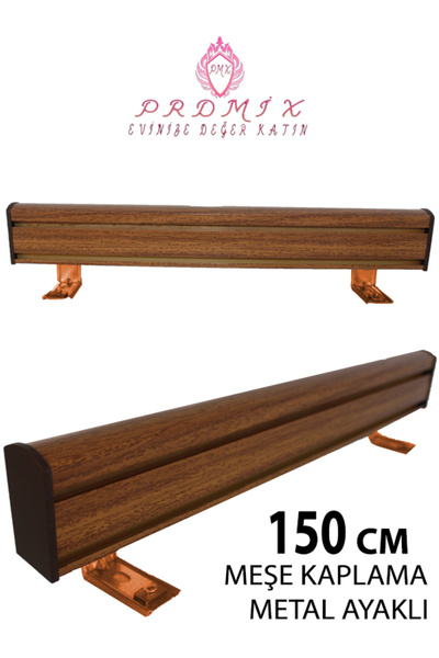 PERDE Mix 150 CM MEŞE VİP Dekoratif Perde Ray Kornişi Alüminyum 2 Kanallı 8 c...